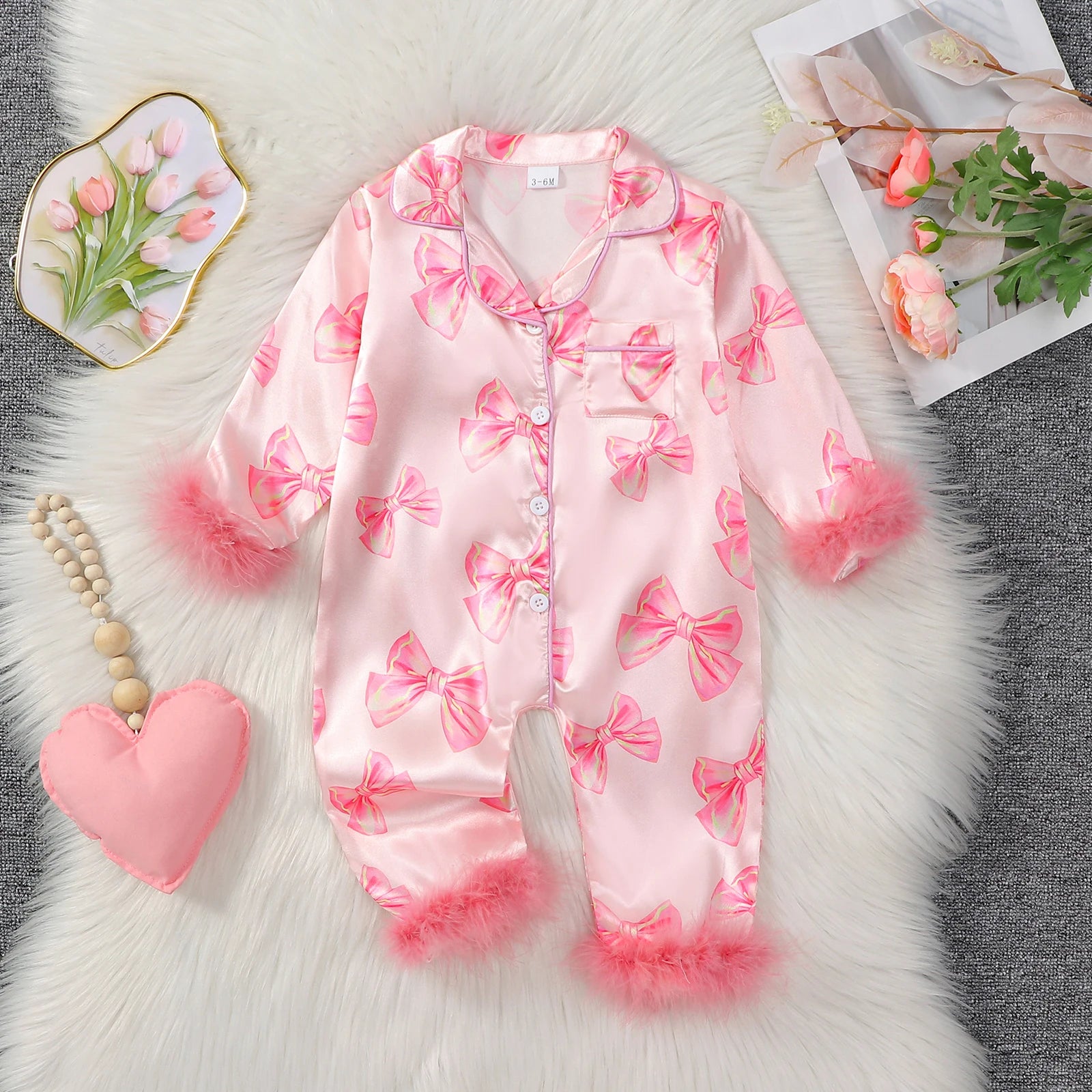 Pyjama Bébé Fille – Combinaison Bébé Fille Motif Nœuds