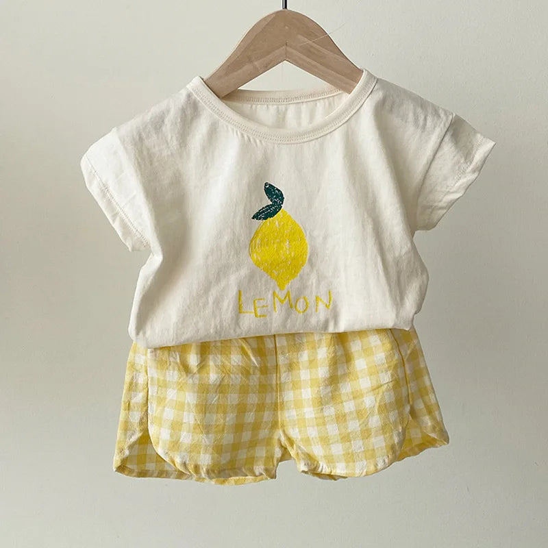 Pyjama Enfant Coton Respirant – Ensemble Fruits 2 Pièces Toutes Saisons