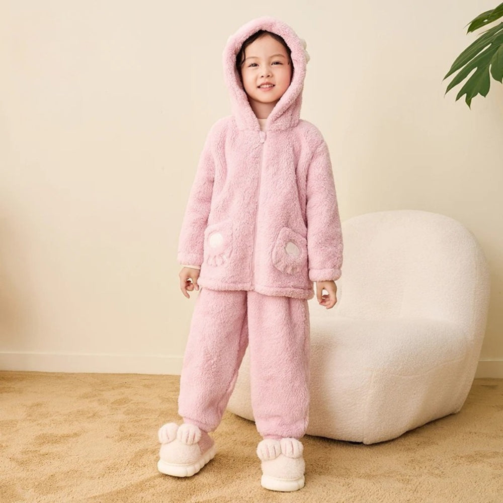 Pyjama Enfant Coton Confortable – Ensemble Chaud Hiver