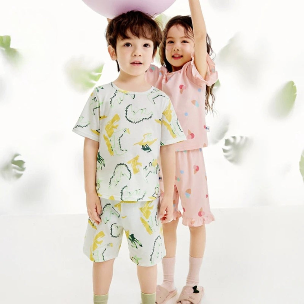 Pyjama Enfant Coton – Ensemble Haut & Pantalon Motif Cartoon