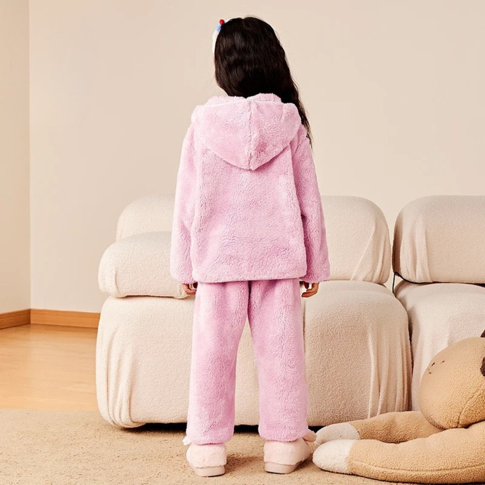Pyjama Enfant Hiver à Capuche – Patchwork Confortable