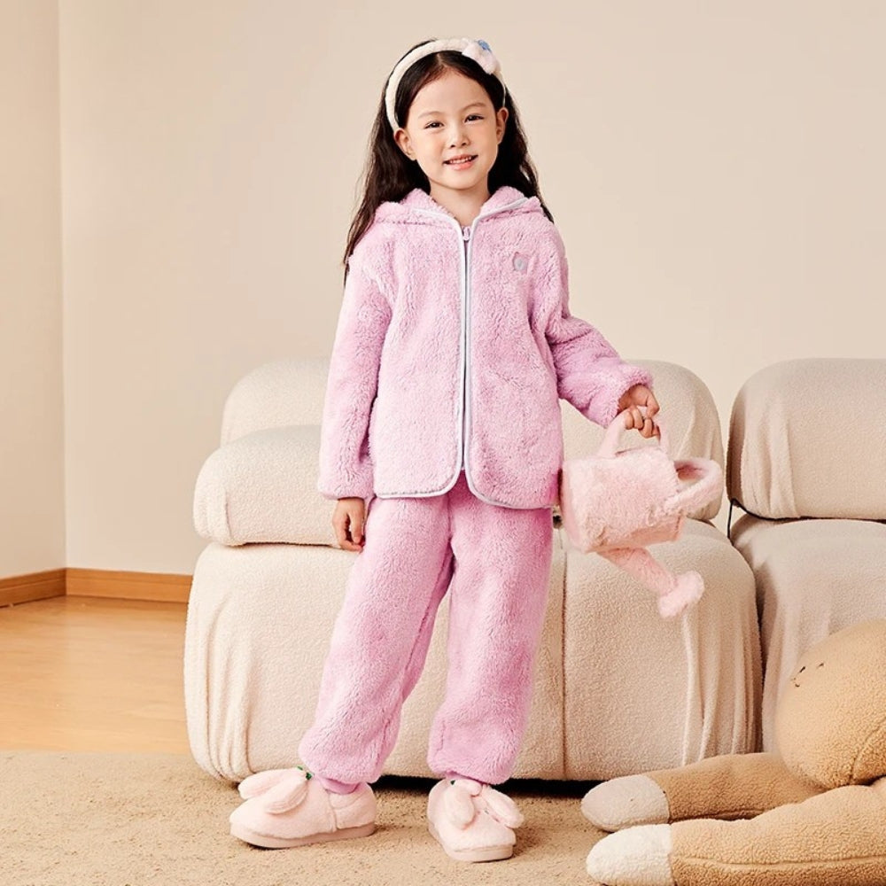 Pyjama Enfant Hiver à Capuche – Patchwork Confortable