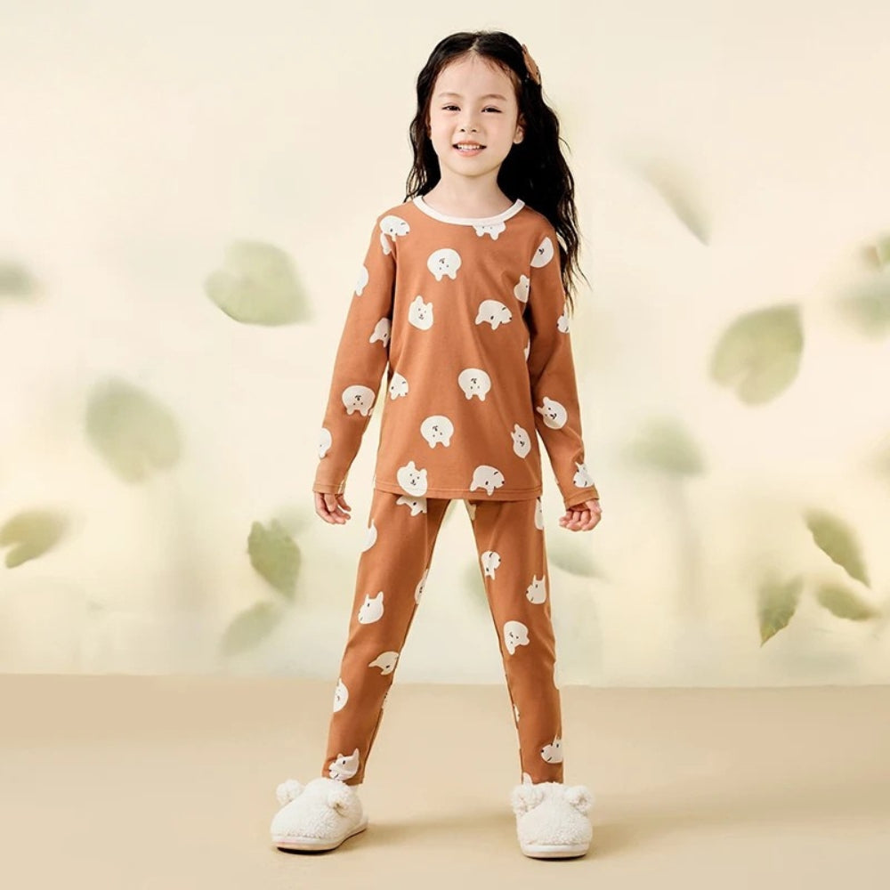 Pyjama Enfant Unisexe – Ensemble Coton Extensible Motif Cartoon