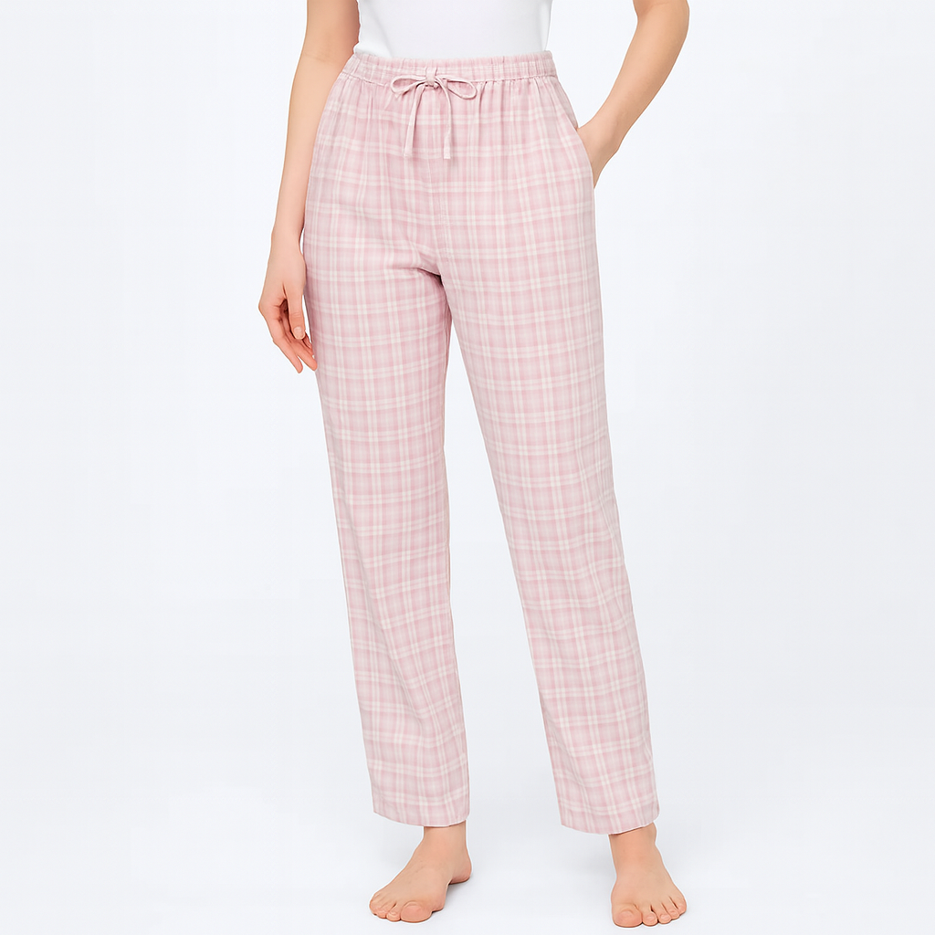 Pyjama Femme Carreaux – Pantalon Long Coton Confort