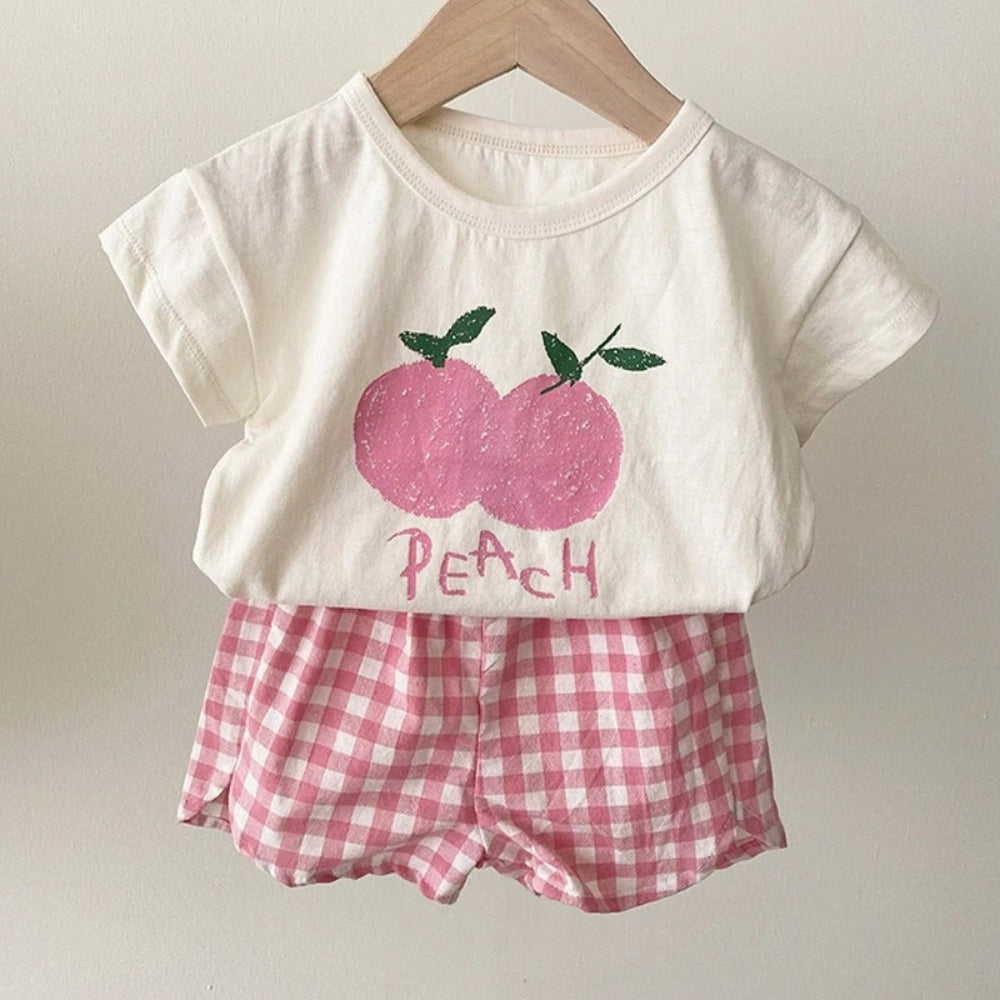 Pyjama Enfant Coton Respirant – Ensemble Fruits 2 Pièces Toutes Saisons