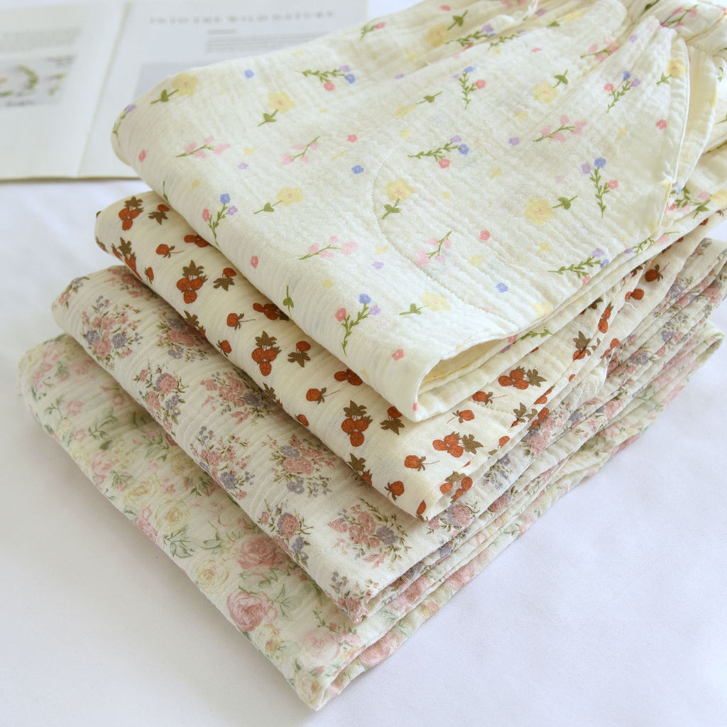 Pantalon Pyjama Femme Coton – Taille Élastique, Imprimé Floral