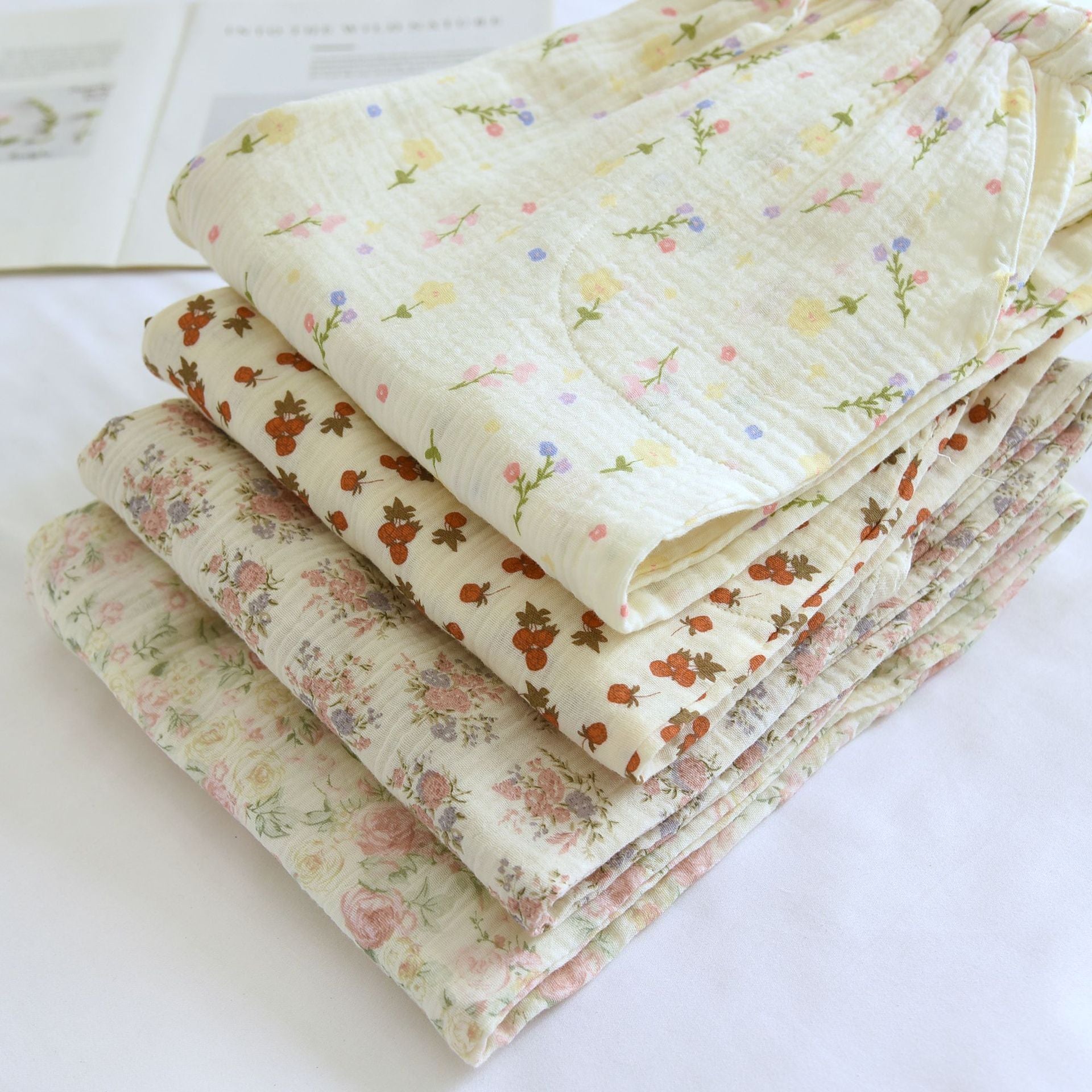 Pantalon Pyjama Femme Coton – Taille Élastique, Imprimé Floral