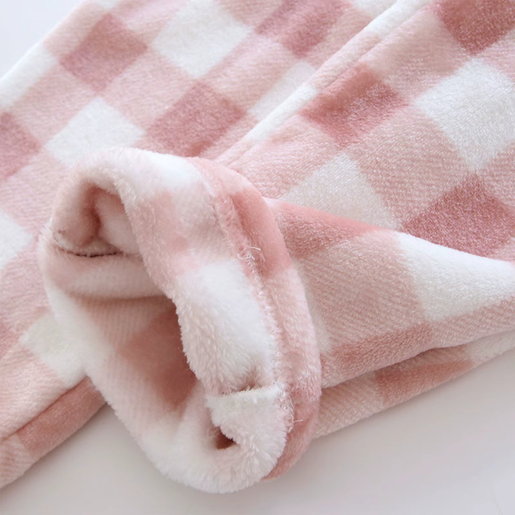 Pantalon Pyjama Femme Polaire – Taille Élastique & Poches, Coupe Droite Hiver