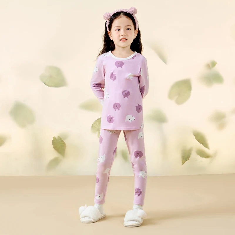 Pyjama Enfant Unisexe – Ensemble Coton Extensible Motif Cartoon