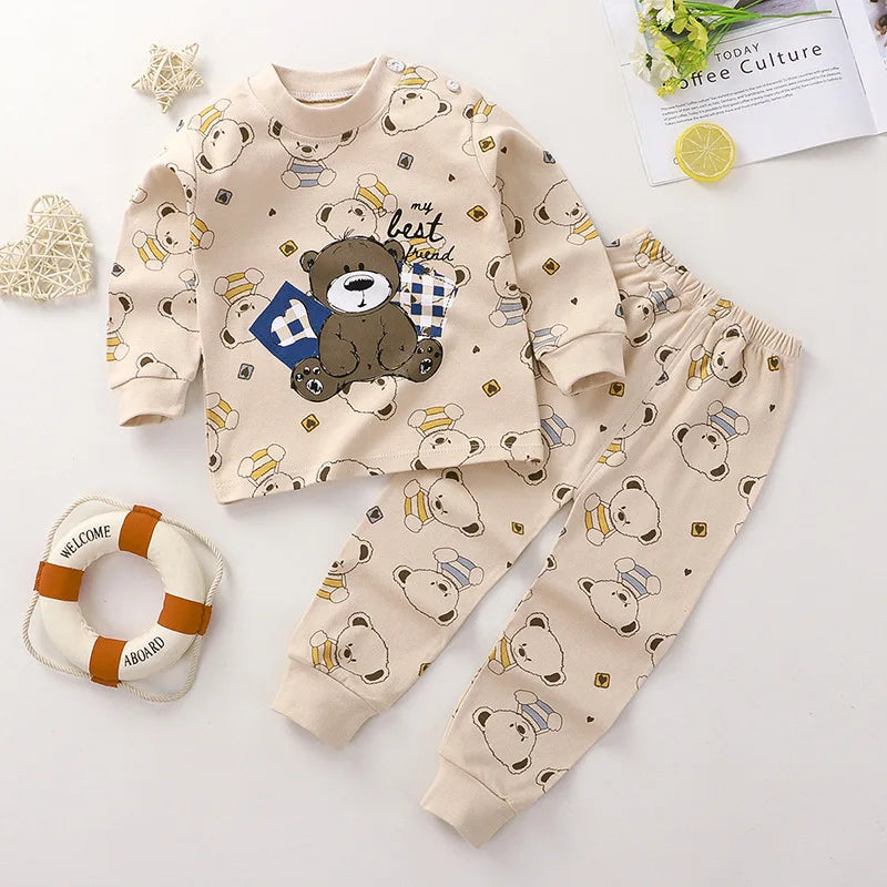 Pyjama Enfant Coton Cartoon Hiver – Ensemble Confortable