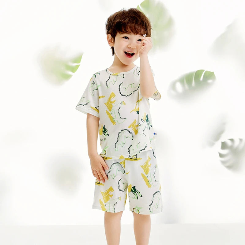 Pyjama Enfant Coton – Ensemble Haut & Pantalon Motif Cartoon