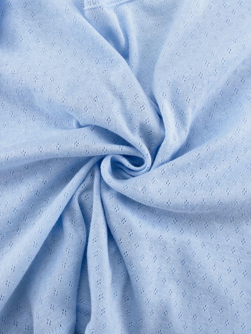 Ensemble Pyjama Femme Coton – Haut Col V & Pantalon Fluide