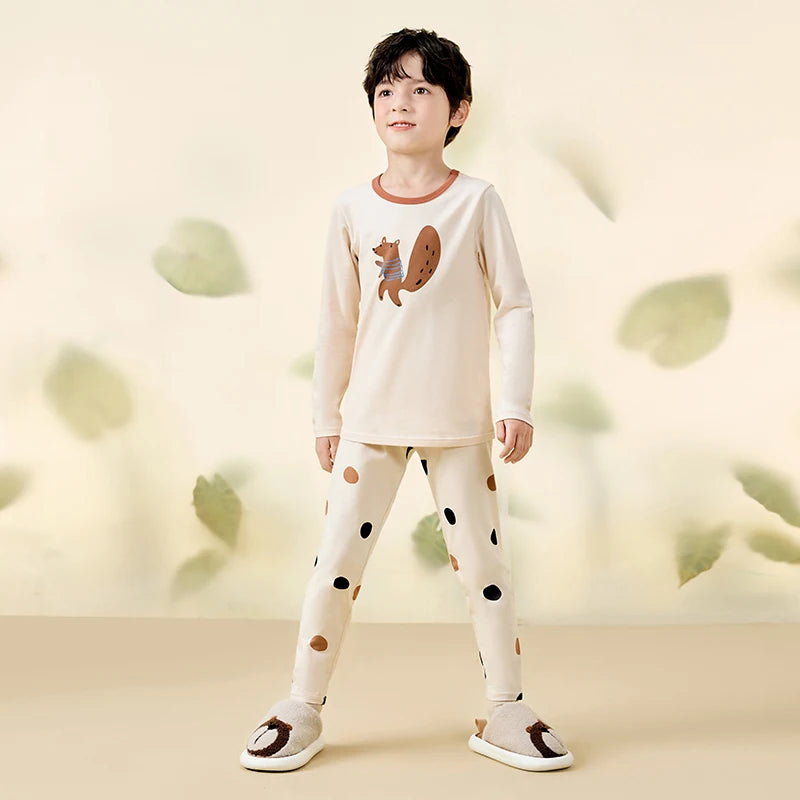 Pyjama Enfant Unisexe – Ensemble Coton Extensible Motif Cartoon