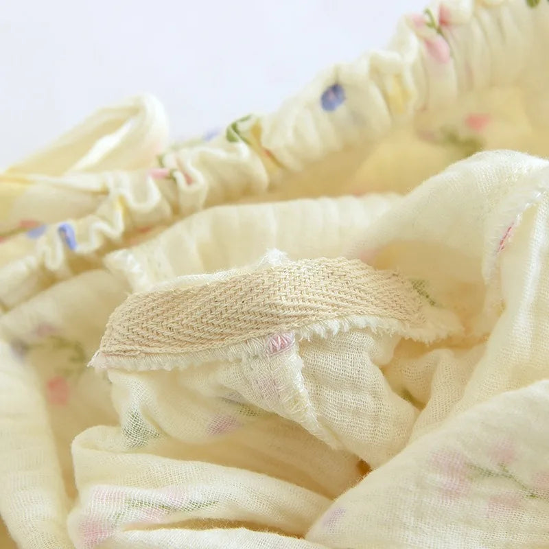 Pantalon Pyjama Femme Coton – Taille Élastique, Imprimé Floral