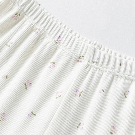 Pyjama Enfant Fille – Ensemble Coton Extensible Col Rond