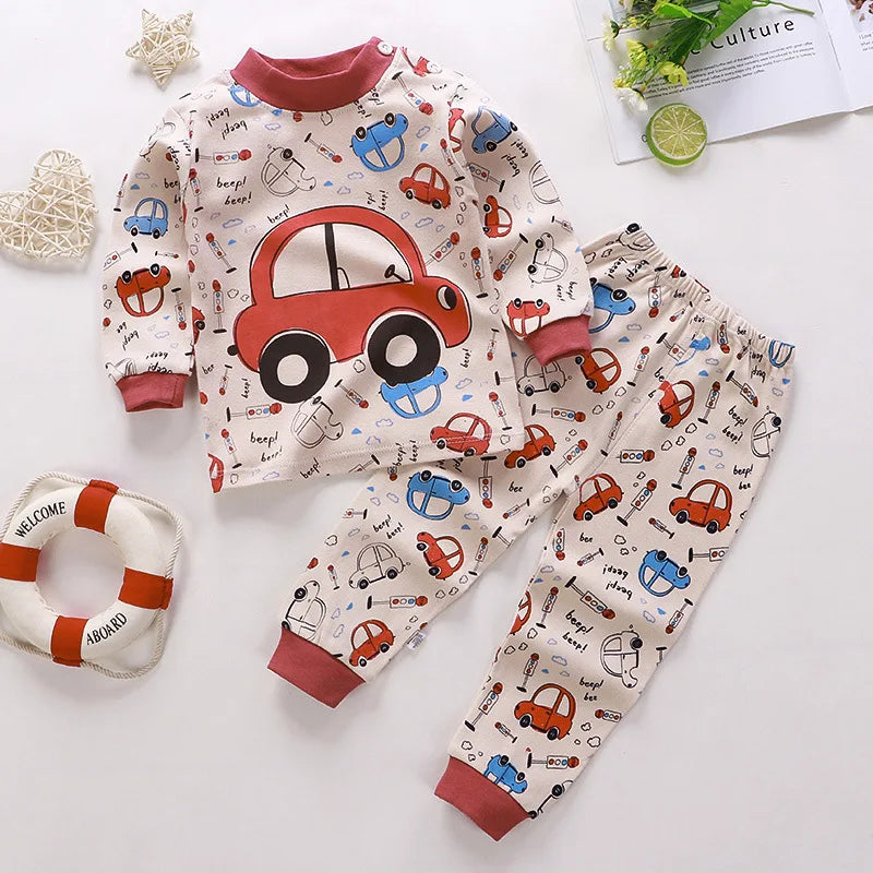 Pyjama Enfant Coton Cartoon Hiver – Ensemble Confortable