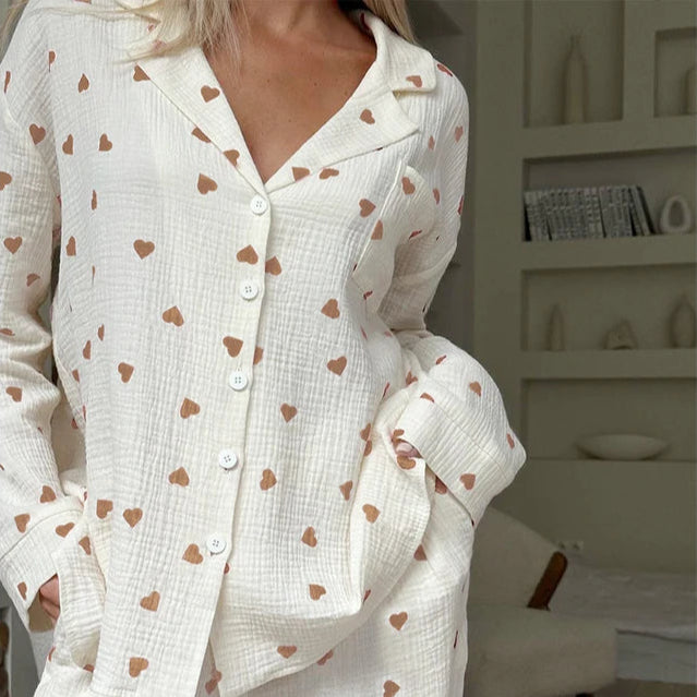 Pyjama Coton Imprimé Femme