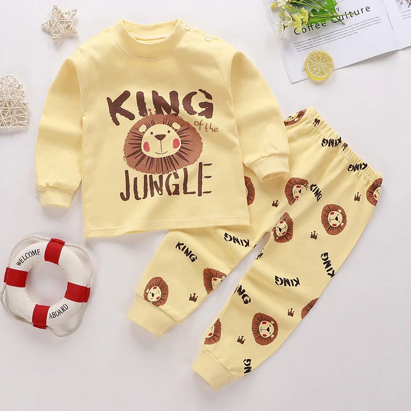 Pyjama Enfant Coton Cartoon Hiver – Ensemble Confortable