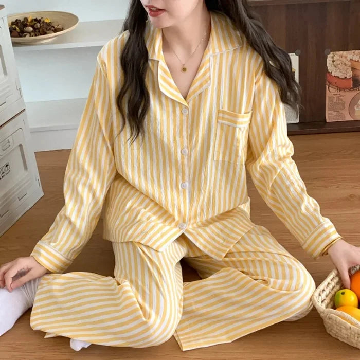 Ensemble Pyjama Femme Cloud Cotton – Haut Manches Longues Léger & Coupe Ample