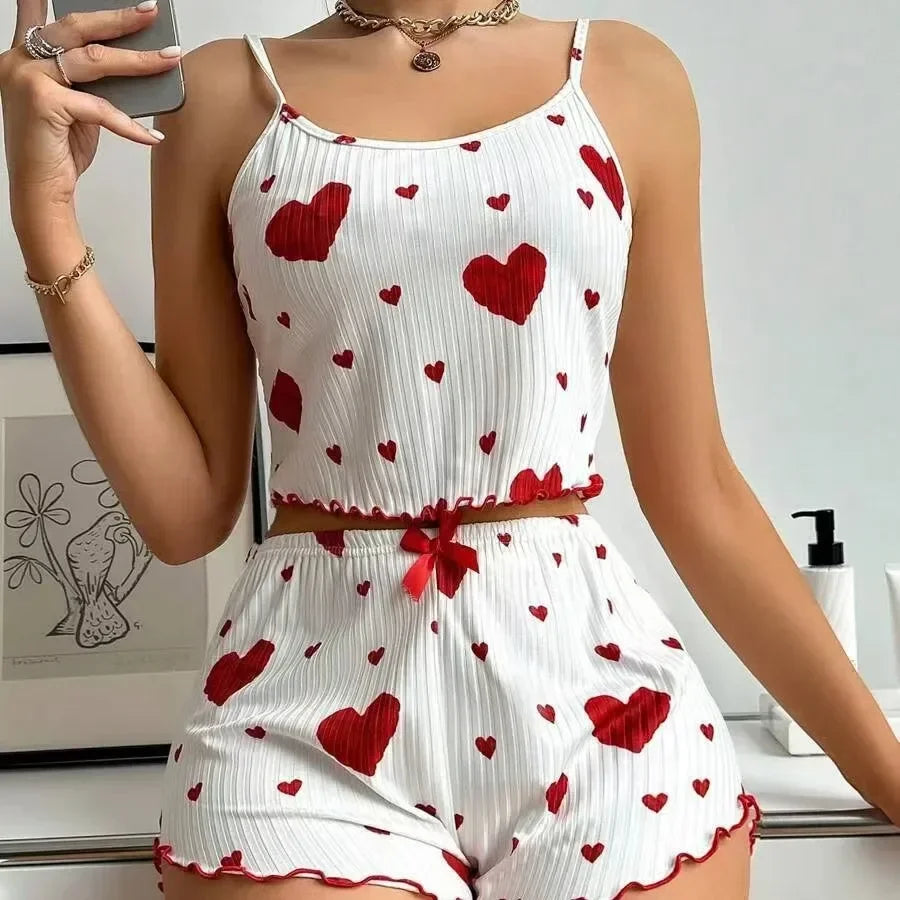 ensemble pyjama femme coeur