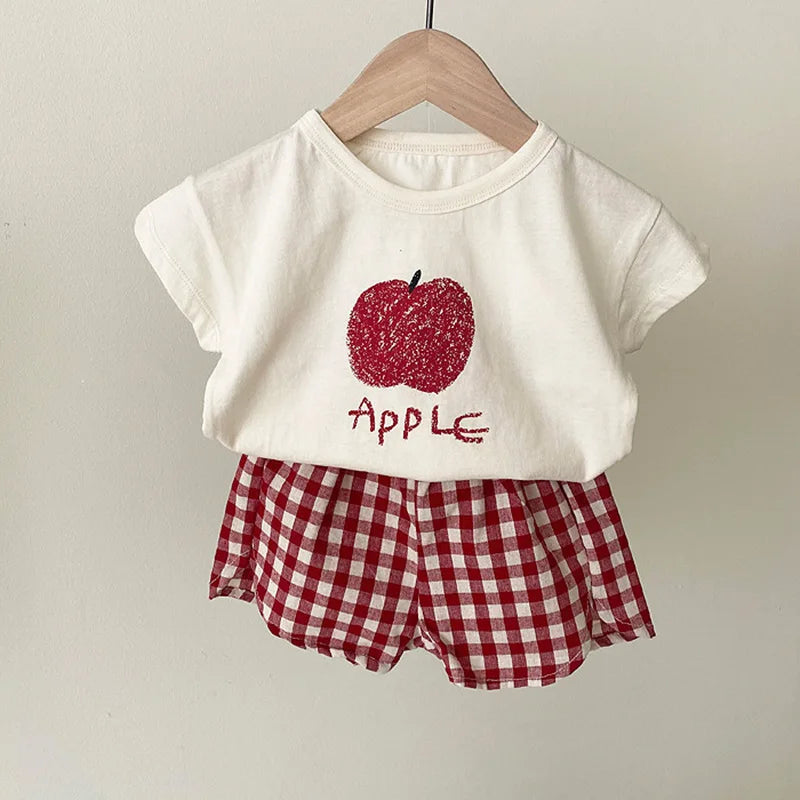Pyjama Enfant Coton Respirant – Ensemble Fruits 2 Pièces Toutes Saisons