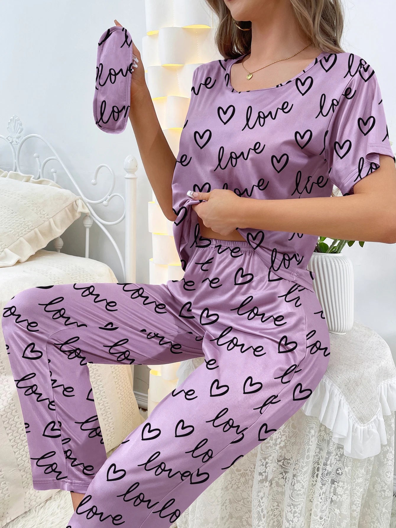 Pyjama Femme Imprimé – Ensemble Léger Confortable