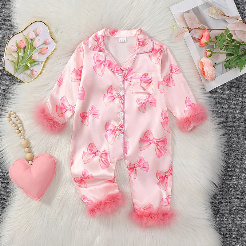 Pyjama Bébé Fille – Combinaison Bébé Fille Motif Nœuds