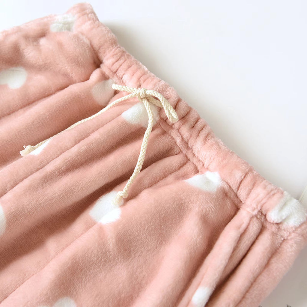 Pantalon Pyjama Femme Polaire Chaud – Taille Élastique & Poches