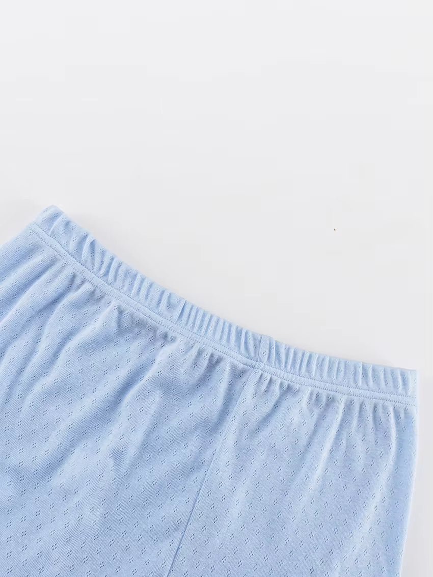 Ensemble Pyjama Femme Coton – Haut Col V & Pantalon Fluide