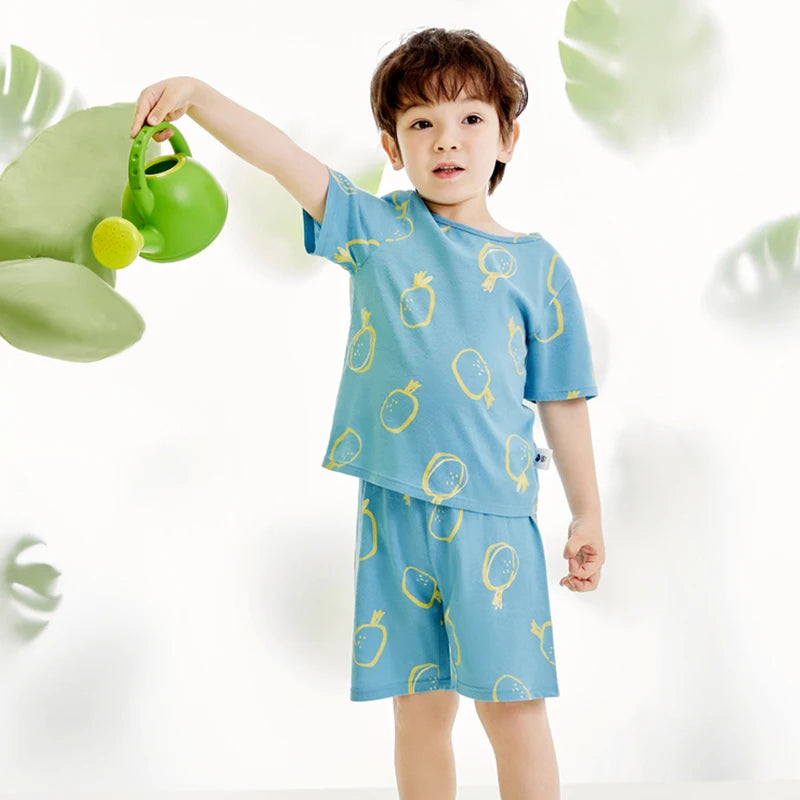 Pyjama Enfant Coton – Ensemble Haut & Pantalon Motif Cartoon