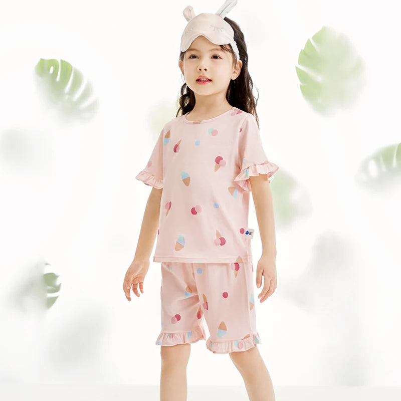 Pyjama Enfant Coton – Ensemble Haut & Pantalon Motif Cartoon