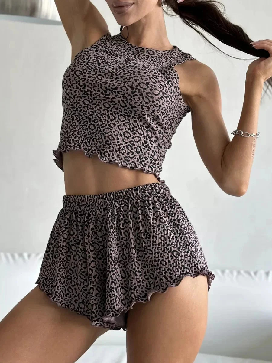 Ensemble Pyjama Femme Léopard