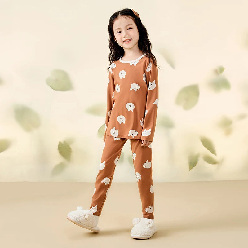 Pyjama Enfant Unisexe – Ensemble Coton Extensible Motif Cartoon