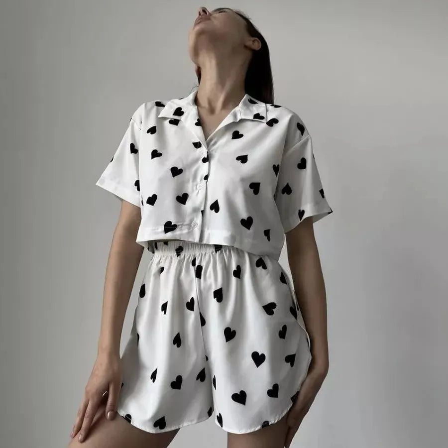 Pyjama Femme Satin – Ensemble Chemise & Short