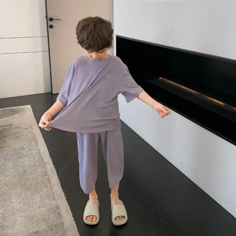 Pyjama Enfant Garçon – Ensemble Léger en Viscose