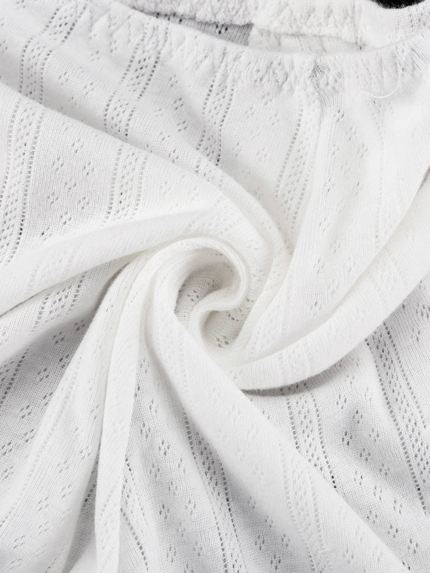 Ensemble Pyjama Femme – Crop Top & Short Léger en Coton