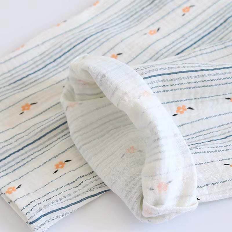 Pantalon Pyjama Femme Floral Coton  – Taille Élastique Confort