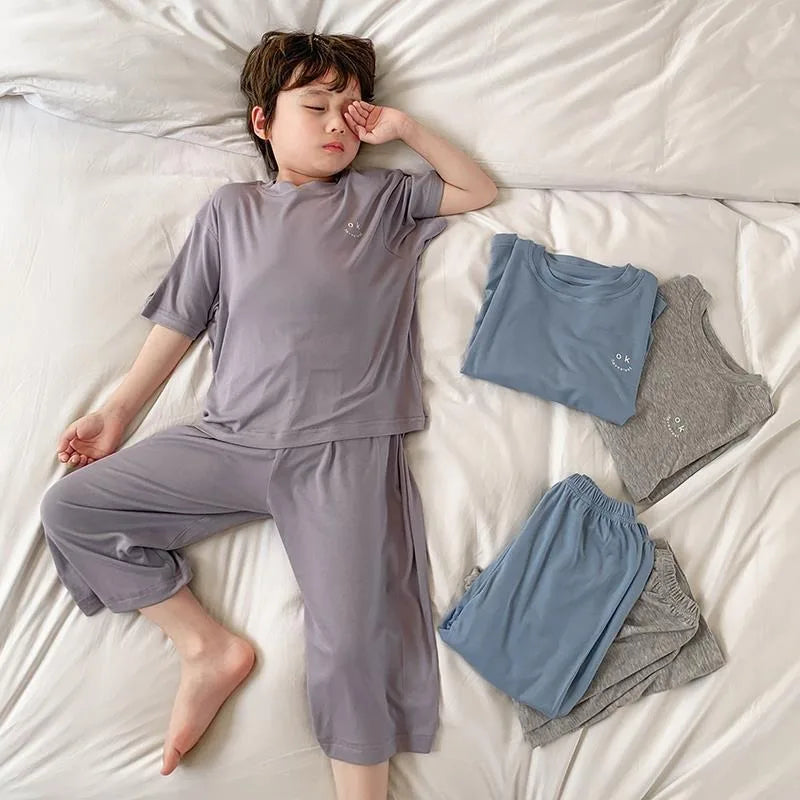 Pyjama Enfant Garçon – Ensemble Léger en Viscose