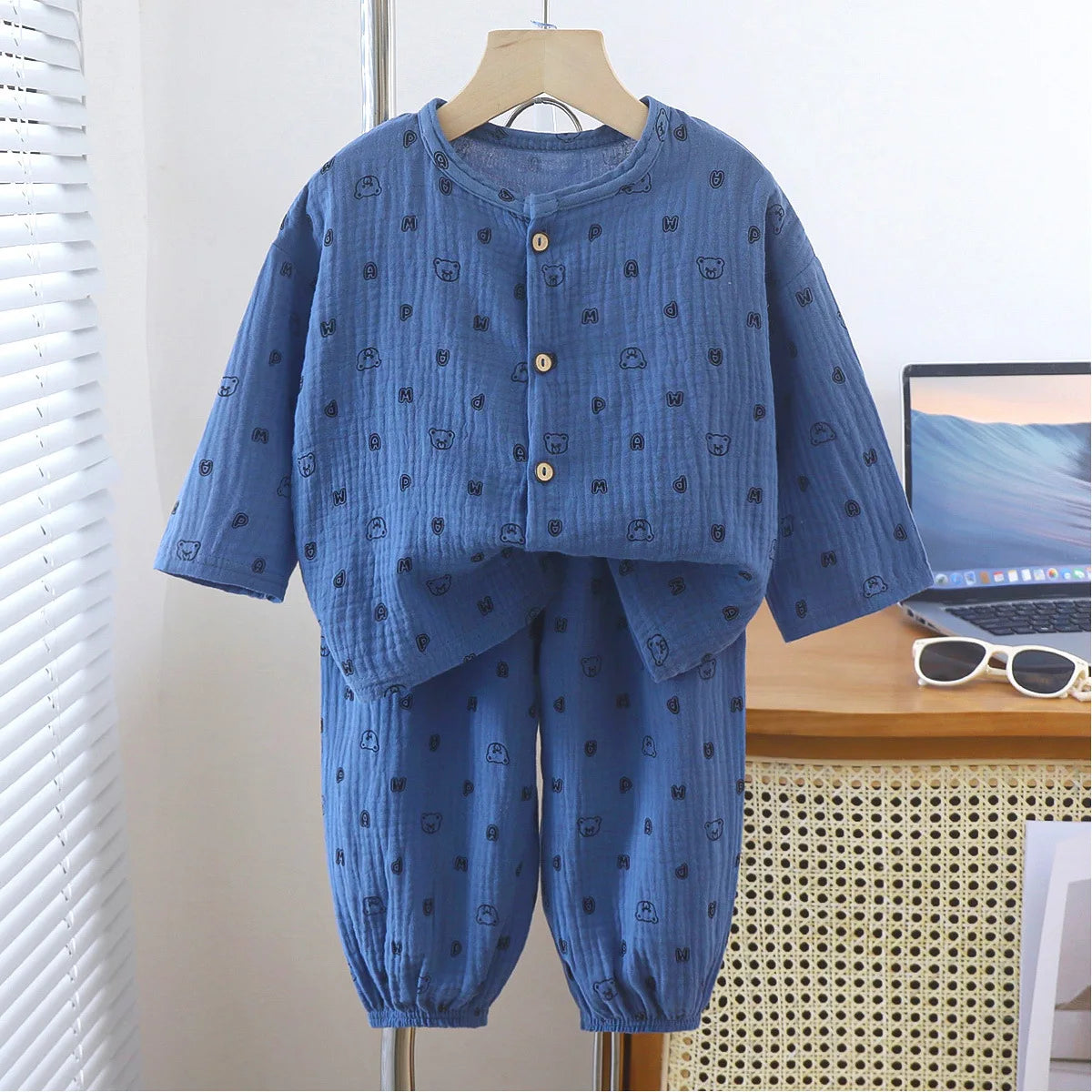 Pyjama Enfant Coton Confortable – Haut & Pantalon Motif Cartoon