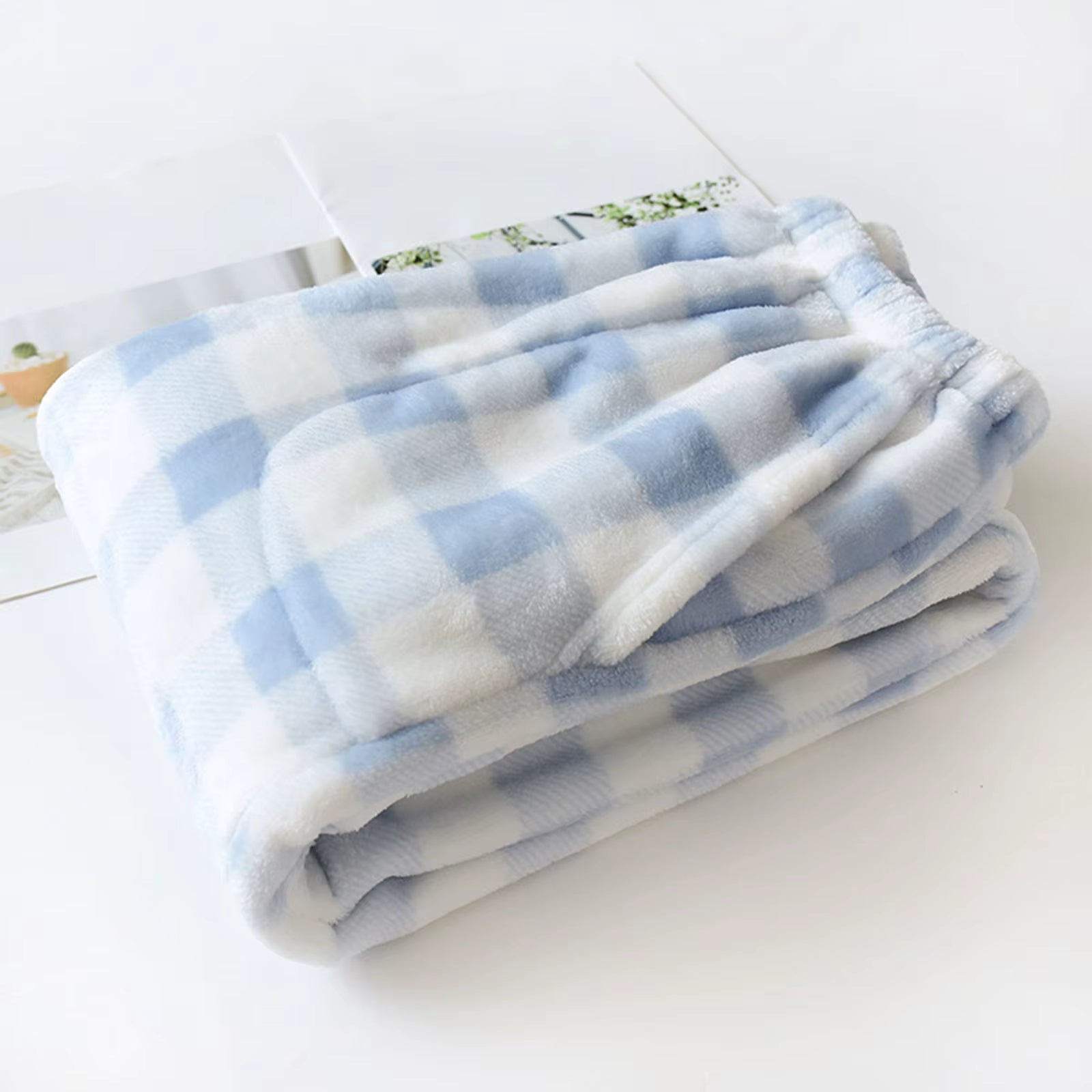 Pantalon Pyjama Femme Polaire – Taille Élastique & Poches, Coupe Droite Hiver