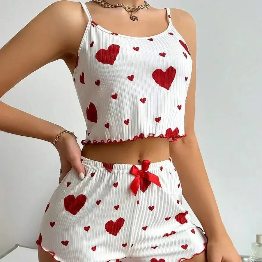 ensemble pyjama femme coeur
