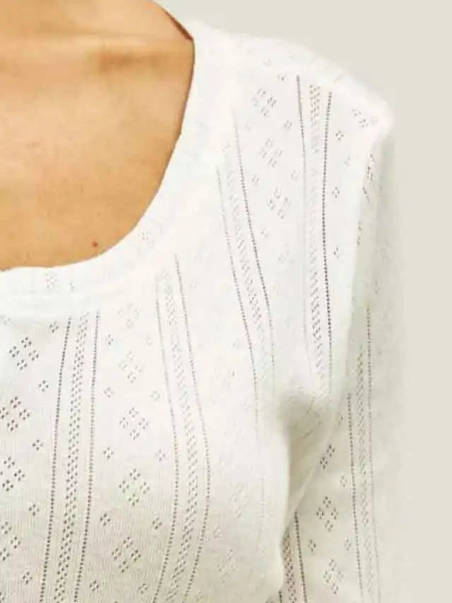 Ensemble Pyjama Femme Uni – Haut Manches Longues & Pantalon Fluide