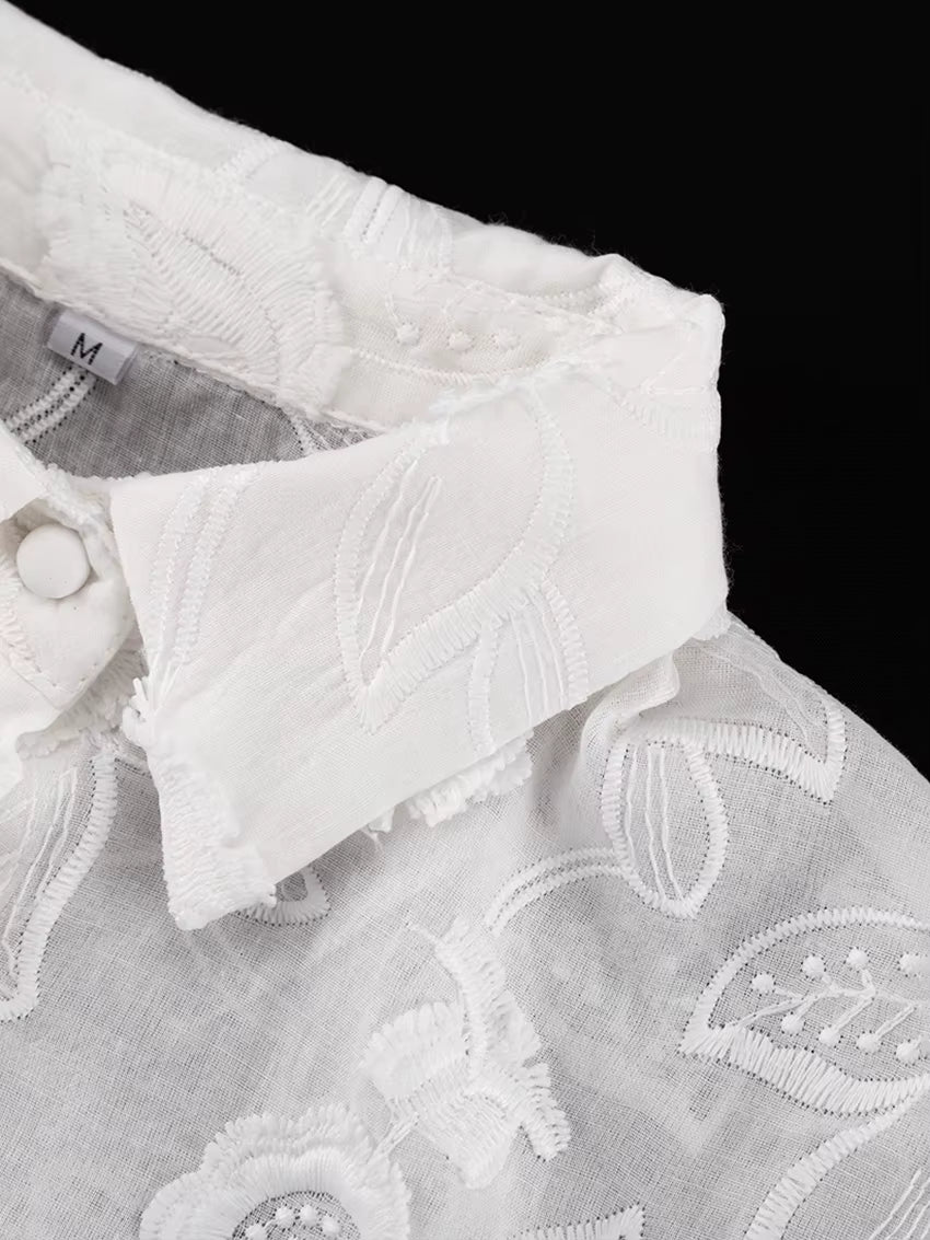 Pyjama Femme en Coton – Ensemble Chemise Boutonnée & Short Fluide