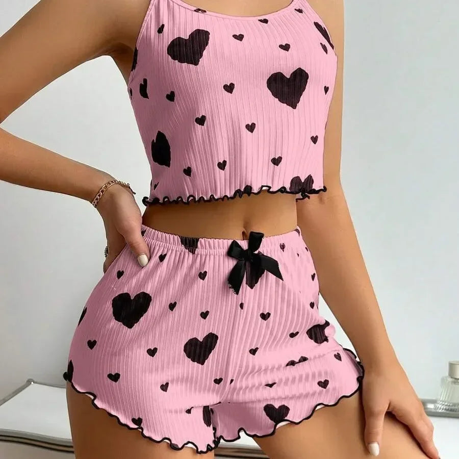 ensemble pyjama femme coeur
